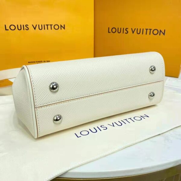 Louis Vuitton LV Women Grenelle Tote MM Bag Galet Gray Epi Grained Cowhide Leather - Image 9