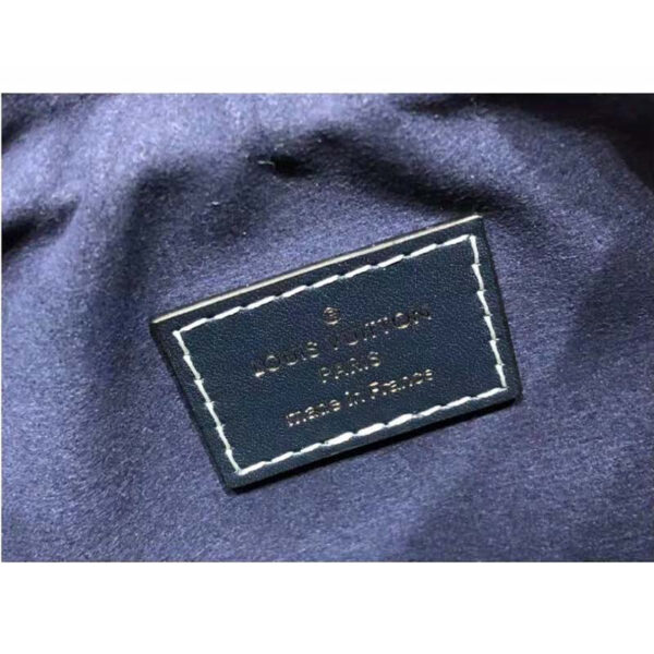 Louis Vuitton LV Women Half-Moon Loop Baguette Handbag Navy Blue Denim Jacquard - Image 9