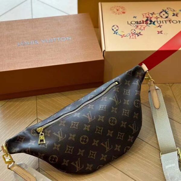 Louis Vuitton LV Women High Rise Monogram Coated Canvas Natural Cowhide Leather - Image 3