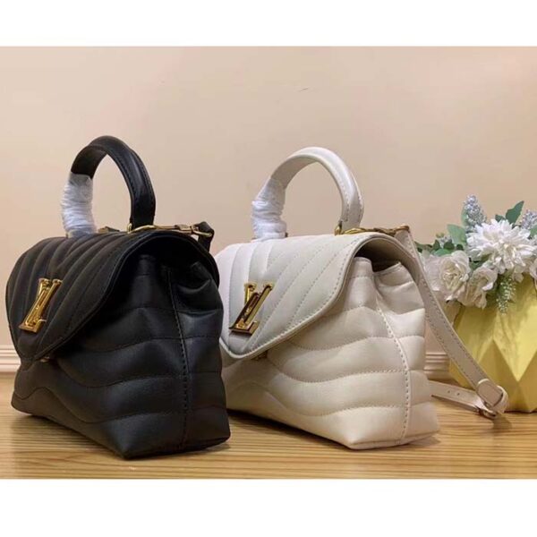 Louis Vuitton LV Women Hold Me Top-Handle Bag Beige Smooth Cowhide Leather - Image 13