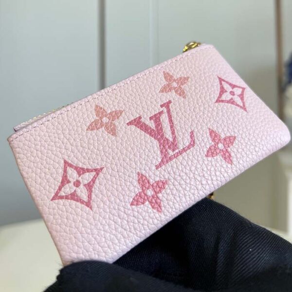 Louis Vuitton LV Women Key Pouch Pink Monogram Empreinte Embossed Supple Grained Cowhide Leather - Image 4