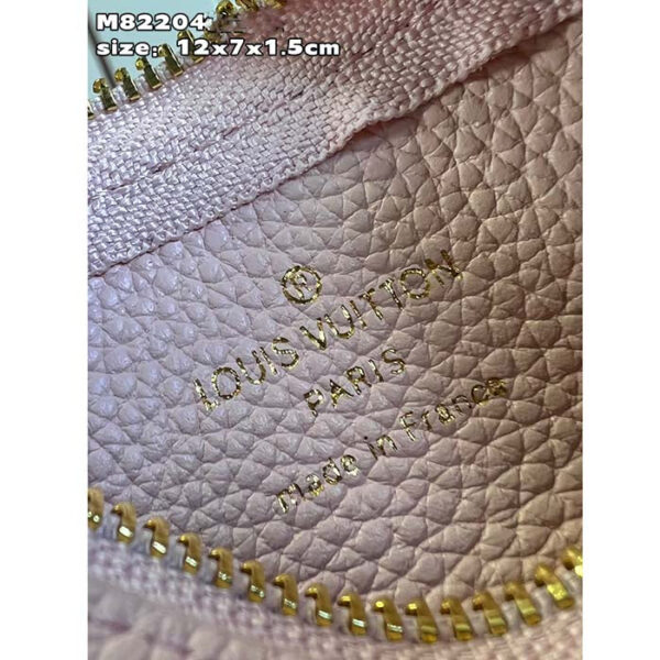 Louis Vuitton LV Women Key Pouch Pink Monogram Empreinte Embossed Supple Grained Cowhide Leather - Image 8