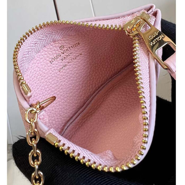 Louis Vuitton LV Women Key Pouch Pink Monogram Empreinte Embossed Supple Grained Cowhide Leather - Image 6