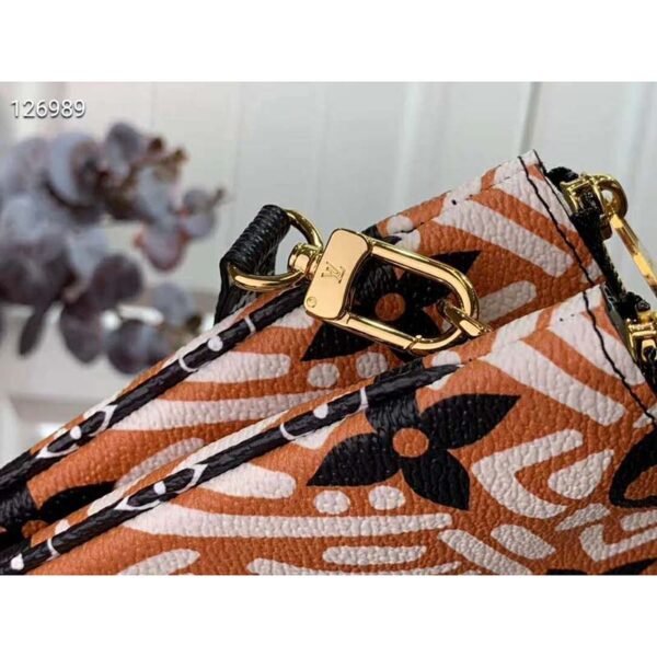 Louis Vuitton LV Women LV Crafty Double Zip Pochette Monogram Coated Canvas - Image 8