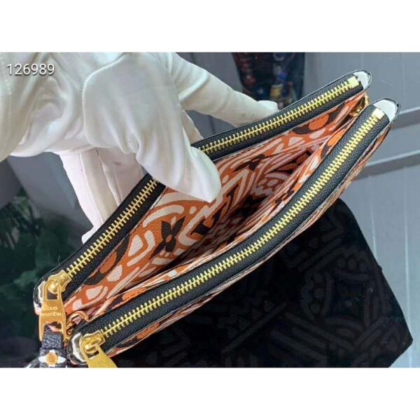 Louis Vuitton LV Women LV Crafty Double Zip Pochette Monogram Coated Canvas - Image 9