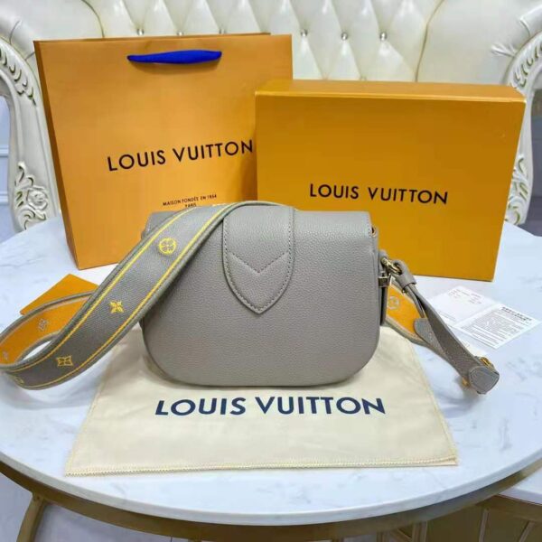 Louis Vuitton LV Women LV Pont 9 Soft MM Gris Taupe Summer Gold Grained Calfskin - Image 9