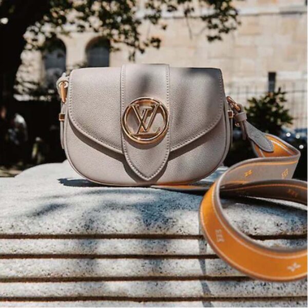Louis Vuitton LV Women LV Pont 9 Soft MM Gris Taupe Summer Gold Grained Calfskin - Image 2