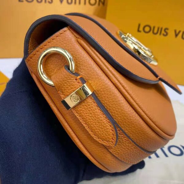 Louis Vuitton LV Women LV Pont 9 Soft MM Sienne Dorée Mocaccino Grained Calfskin Smooth Cowhide - Image 7