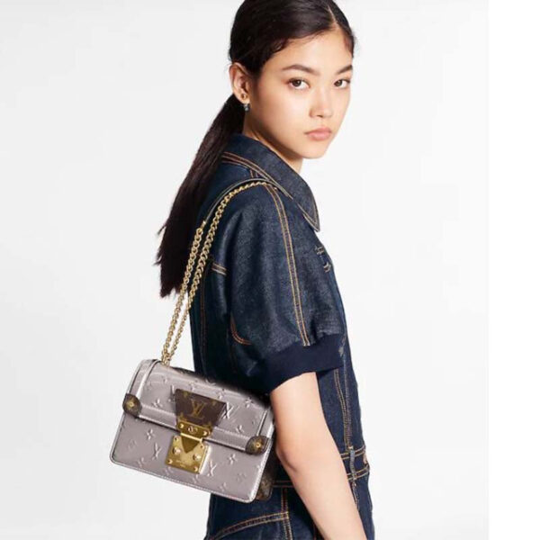 Louis Vuitton LV Women LV Wynwood Chain Bag Taupe Monogram Canvas Vernis Leather - Image 7