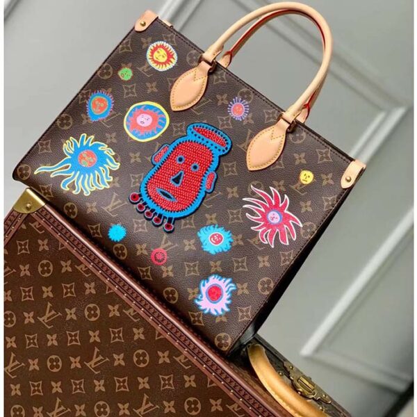 Louis Vuitton LV Women LV x YK OnTheGo MM Monogram Coated Canvas Faces Embroidery - Image 4