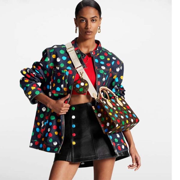 Louis Vuitton LV Women LV x YK OnTheGo PM Monogram Coated Canvas 3D Painted Dots Print - Image 13