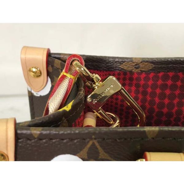 Louis Vuitton LV Women LV x YK OnTheGo PM Monogram Coated Canvas 3D Painted Dots Print - Image 9