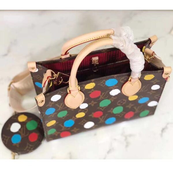 Louis Vuitton LV Women LV x YK OnTheGo PM Monogram Coated Canvas 3D Painted Dots Print - Image 6