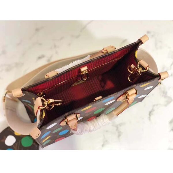 Louis Vuitton LV Women LV x YK OnTheGo PM Monogram Coated Canvas 3D Painted Dots Print - Image 7