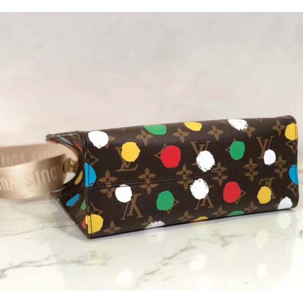 Louis Vuitton LV Women LV x YK OnTheGo PM Monogram Coated Canvas 3D Painted Dots Print - Image 5