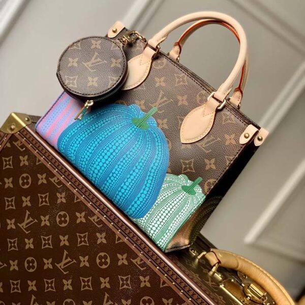 Louis Vuitton LV Women LV x YK OnTheGo PM Monogram Coated Canvas Pumpkin Print - Image 3