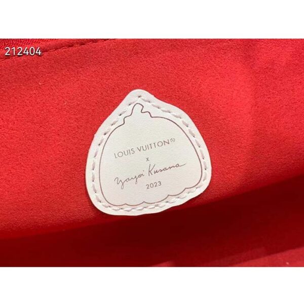 Louis Vuitton LV Women LV x YK OnTheGo PM Red White Embossed Grained Monogram Empreinte Cowhide - Image 9