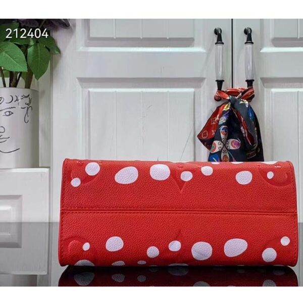 Louis Vuitton LV Women LV x YK OnTheGo PM Red White Embossed Grained Monogram Empreinte Cowhide - Image 5