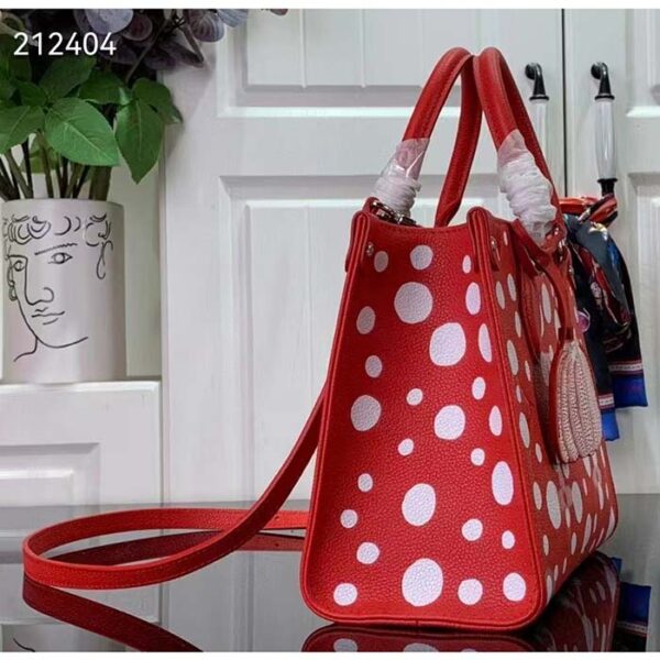 Louis Vuitton LV Women LV x YK OnTheGo PM Red White Embossed Grained Monogram Empreinte Cowhide - Image 4