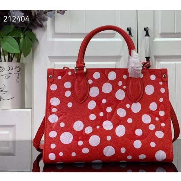Louis Vuitton LV Women LV x YK OnTheGo PM Red White Embossed Grained Monogram Empreinte Cowhide - Image 2