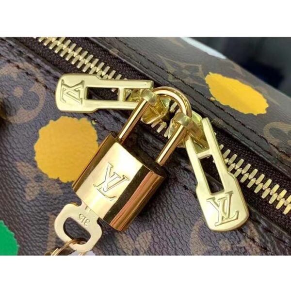 Louis Vuitton LV Women LV x YK Speedy Bandoulière 25 Monogram Coated Canvas 3D Painted Dots Print - Image 8