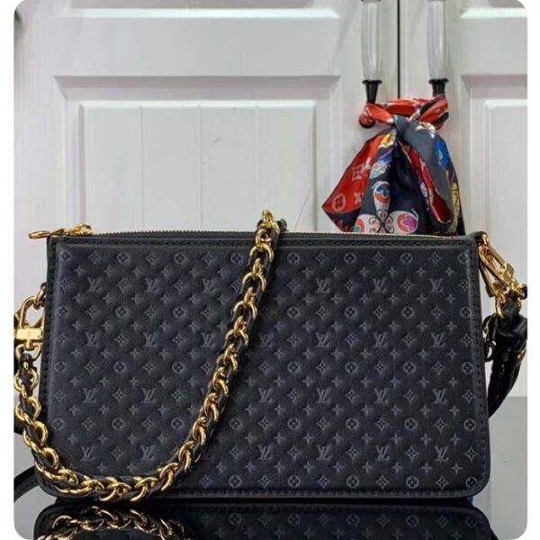 Louis Vuitton LV Women Lexington Pouch Black Monogram-Embossed Calf Leather - Image 2