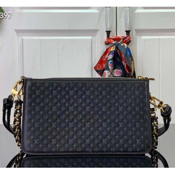 Louis Vuitton LV Women Lexington Pouch Black Monogram-Embossed Calf Leather - Image 3