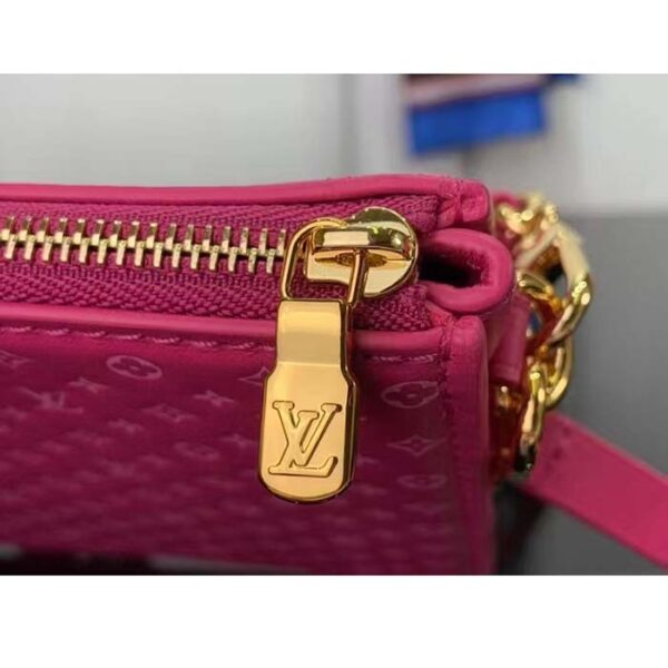 Louis Vuitton LV Women Lexington Pouch Rose Pink Monogram-Embossed Calf Leather - Image 6