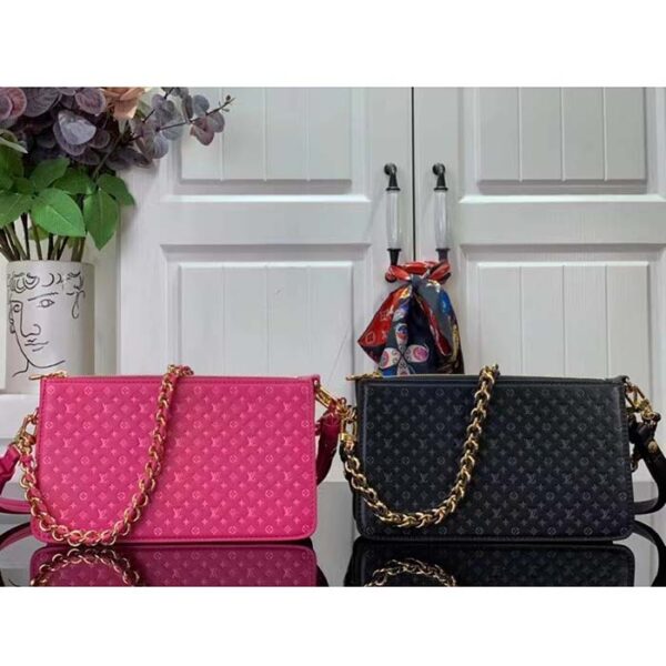 Louis Vuitton LV Women Lexington Pouch Black Monogram-Embossed Calf Leather - Image 12