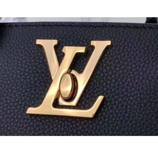 Louis Vuitton LV Women Lock Go Black Grained Calf Leather Microfiber Lining - Image 7