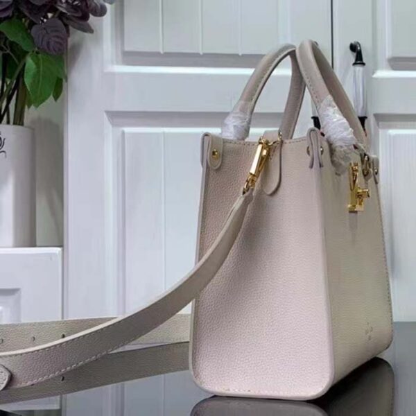 Louis Vuitton LV Women Lock & Go White Grained Calf Leather Microfiber Lining - Image 4