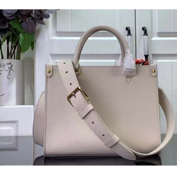 Louis Vuitton LV Women Lock & Go White Grained Calf Leather Microfiber Lining - Image 3