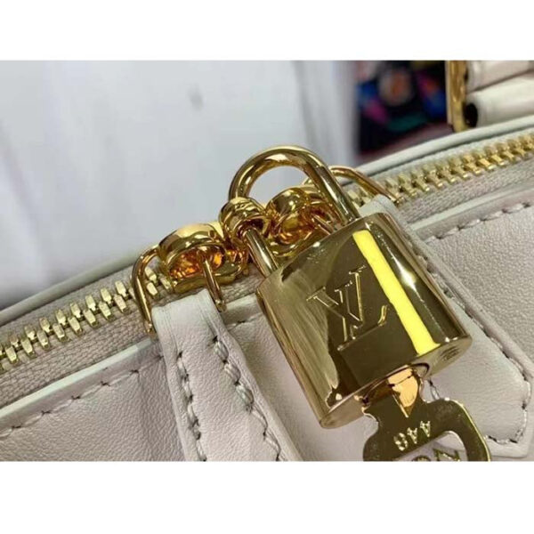 Louis Vuitton LV Women Lock It MM Crème Beige Taurillon Leather Calfskin Calf Leather - Image 8