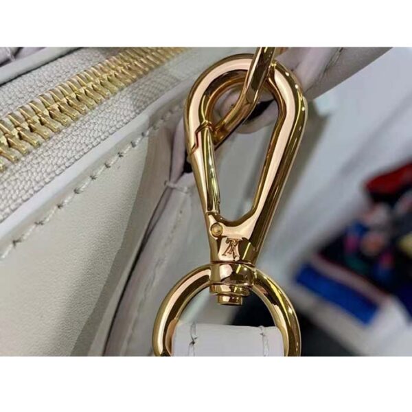 Louis Vuitton LV Women Lock It MM Crème Beige Taurillon Leather Calfskin Calf Leather - Image 9