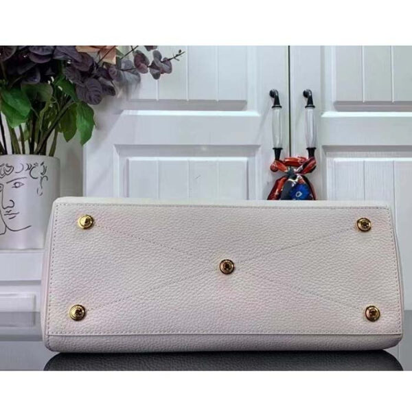 Louis Vuitton LV Women Lock It MM Crème Beige Taurillon Leather Calfskin Calf Leather - Image 5