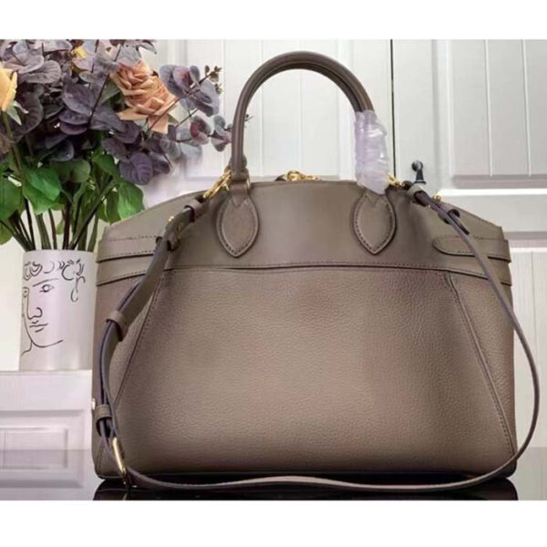 Louis Vuitton LV Women Lock It MM Earth Taurillon Leather Smooth Calfskin Calf Leather - Image 3
