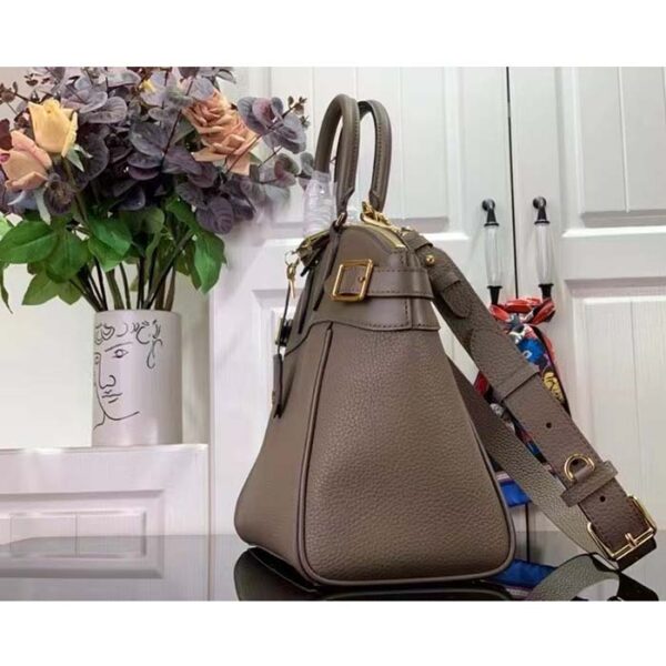 Louis Vuitton LV Women Lock It MM Earth Taurillon Leather Smooth Calfskin Calf Leather - Image 4