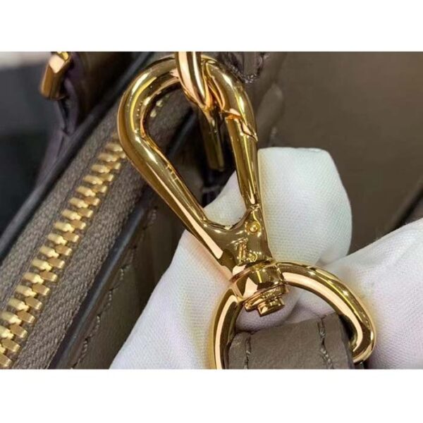 Louis Vuitton LV Women Lock It MM Earth Taurillon Leather Smooth Calfskin Calf Leather - Image 9
