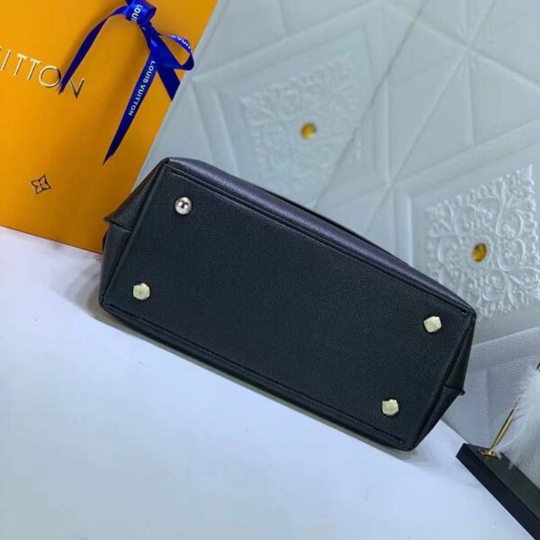Louis Vuitton LV Women Lockme Ever MM Handbag Black Soft Grained Calfskin - Image 6