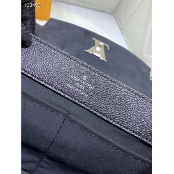 Louis Vuitton LV Women Lockme Ever MM Handbag Black Soft Grained Calfskin - Image 10