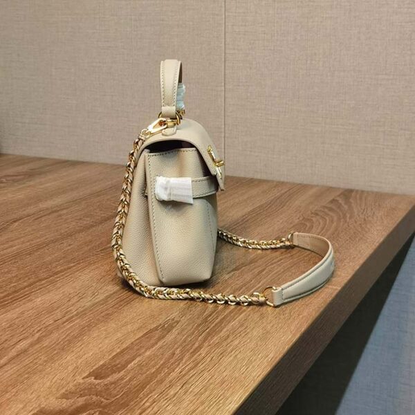Louis Vuitton LV Women Lockme Ever Mini Handbag Greige Grained Calf Leather - Image 5