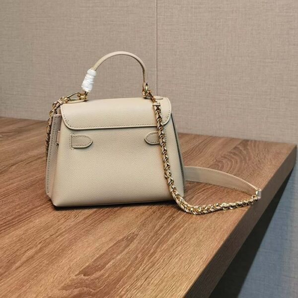 Louis Vuitton LV Women Lockme Ever Mini Handbag Greige Grained Calf Leather - Image 4