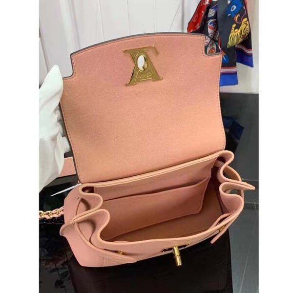 Louis Vuitton LV Women Lockme Ever Mini Handbag Rose Quartz Trianon Grained Calf Leather - Image 5