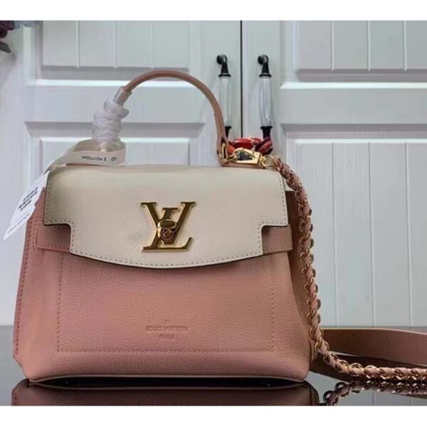 Louis Vuitton LV Women Lockme Ever Mini Handbag Rose Quartz Trianon Grained Calf Leather - Image 2
