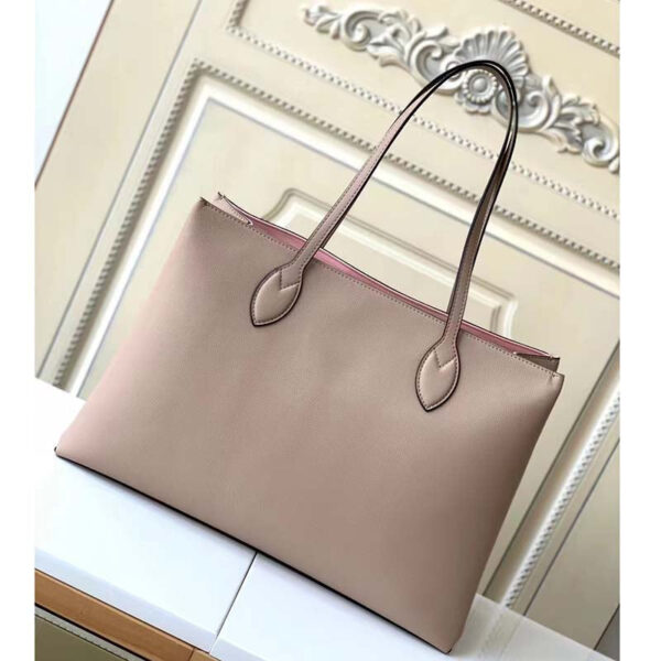 Louis Vuitton LV Women Lockme Shopper Beige Greige Grained Calf Leather - Image 4