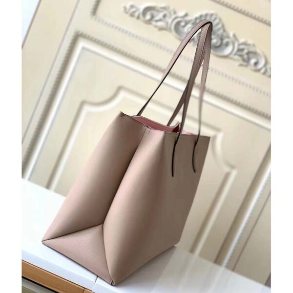 Louis Vuitton LV Women Lockme Shopper Beige Greige Grained Calf Leather - Image 5