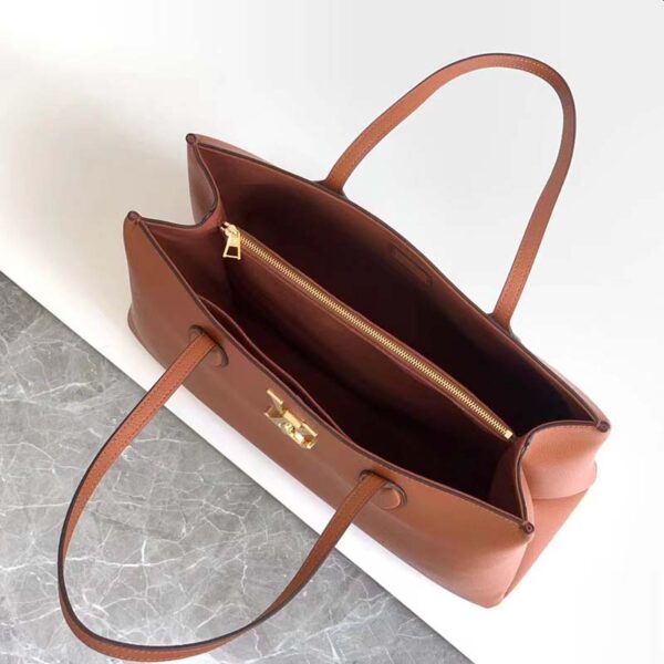 Louis Vuitton LV Women Lockme Shopper Chataigne Brown Grained Calf Leather - Image 7