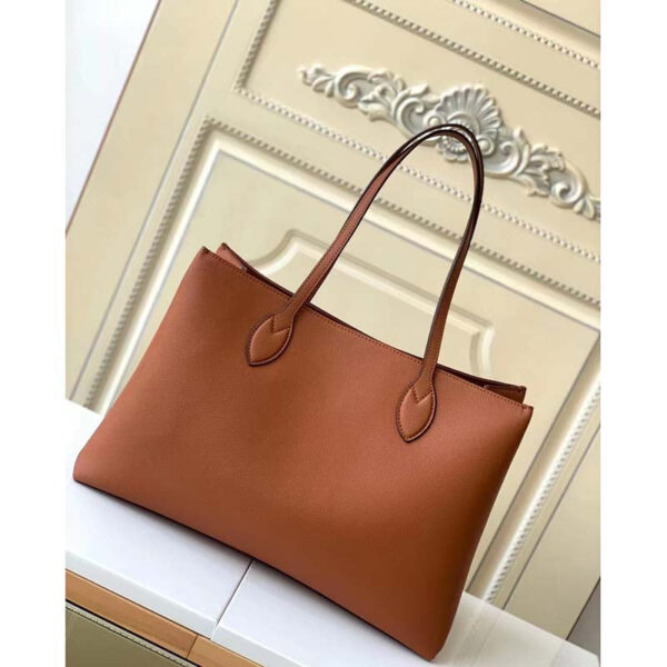 Louis Vuitton LV Women Lockme Shopper Chataigne Brown Grained Calf Leather - Image 4