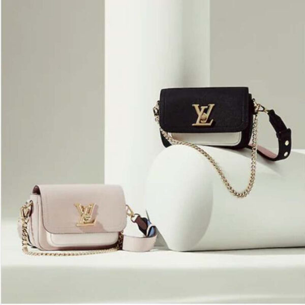 Louis Vuitton LV Women Lockme Tender Black Grained Calf Leather - Image 11