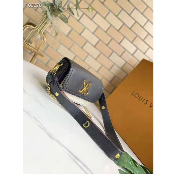 Louis Vuitton LV Women Lockme Tender Black Grained Calf Leather - Image 4